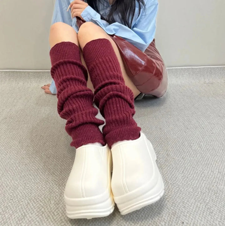 Mid-Calf Ribbed Leg Warmers