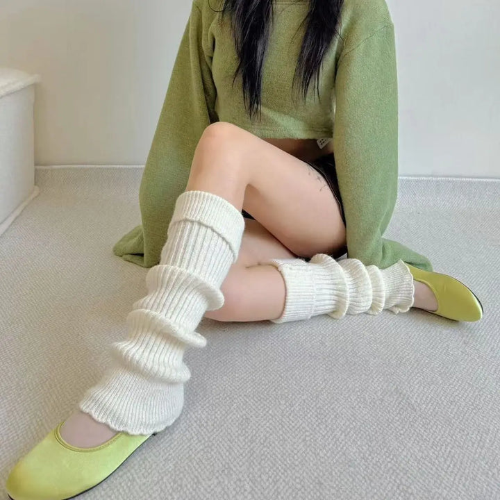 Mid-Calf Ribbed Leg Warmers
