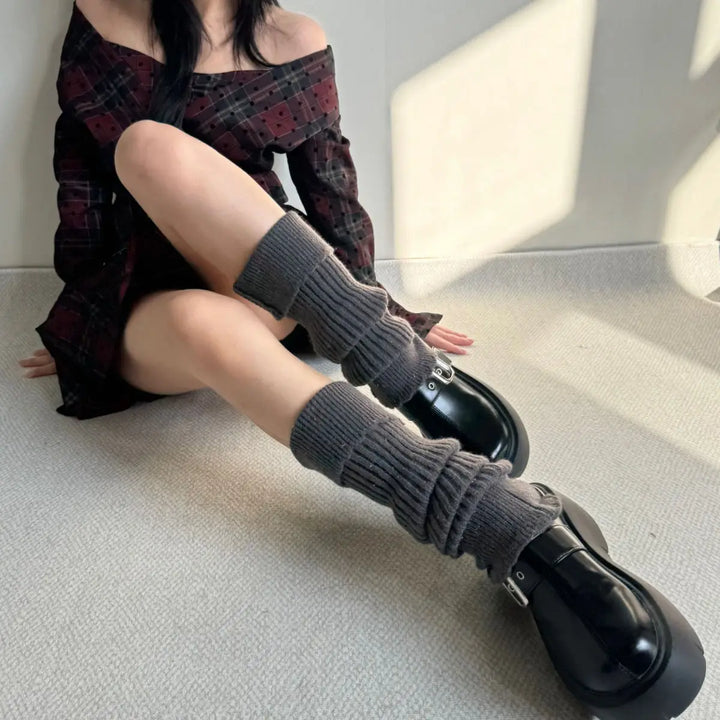 Mid-Calf Ribbed Leg Warmers