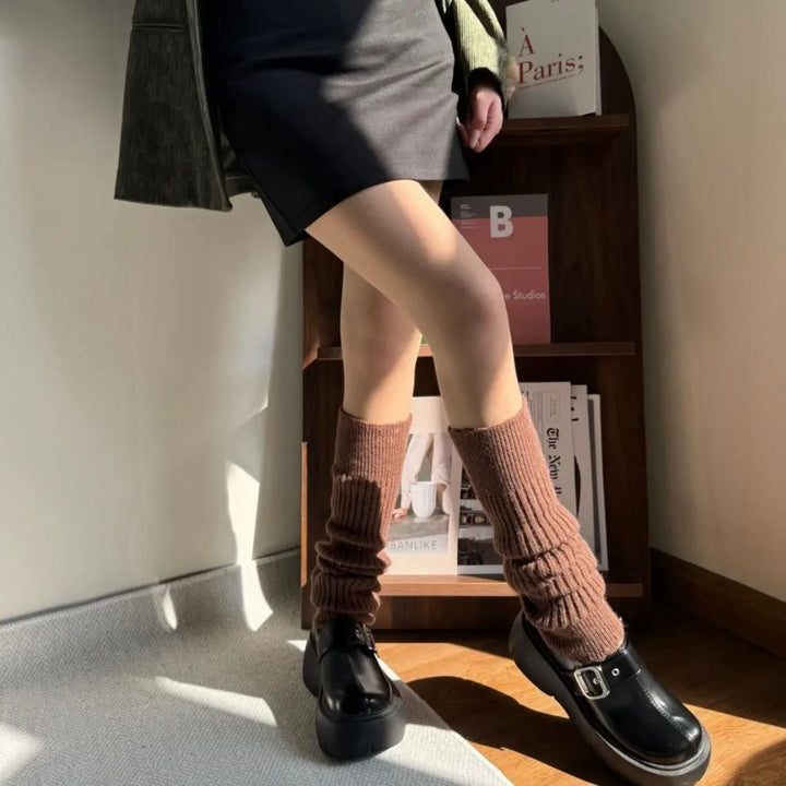 Mid-Calf Ribbed Leg Warmers