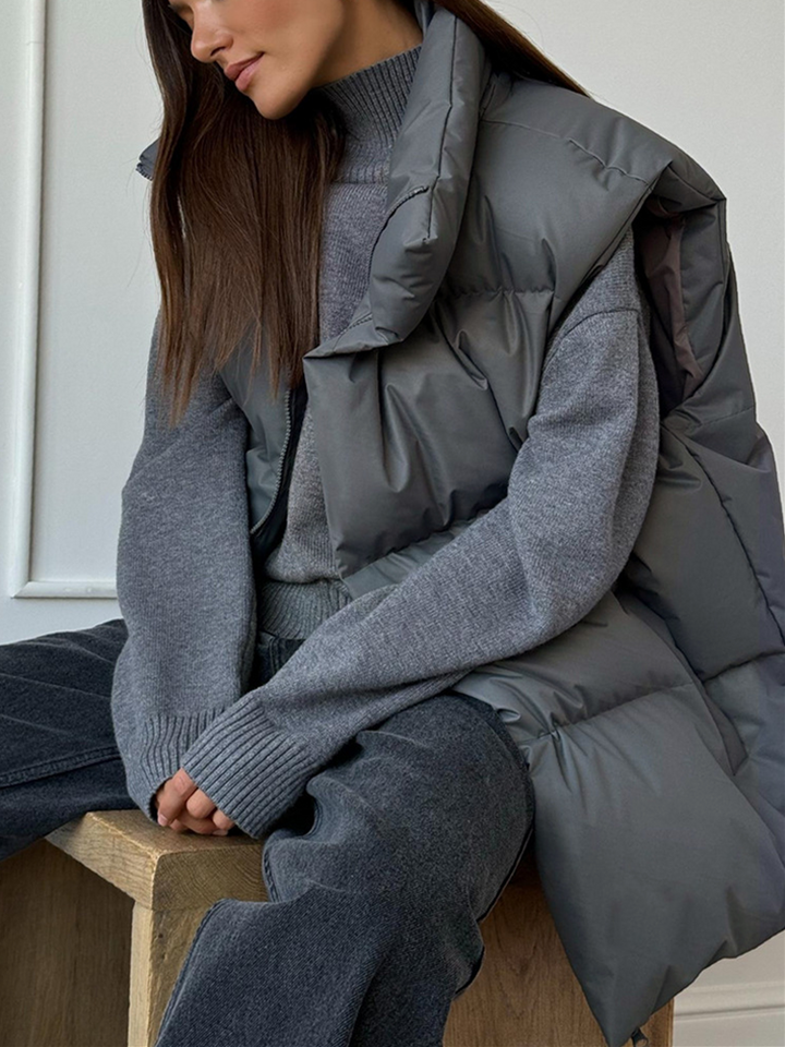 Minimalism Ultra Warm Woven Sleeveless Vest
