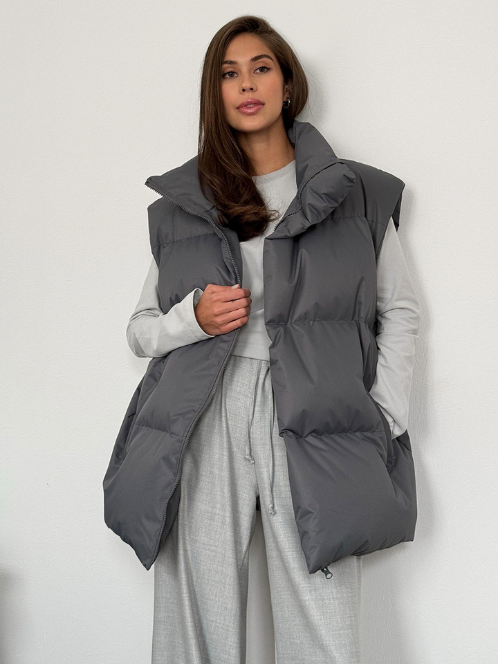 Minimalism Ultra Warm Woven Sleeveless Vest