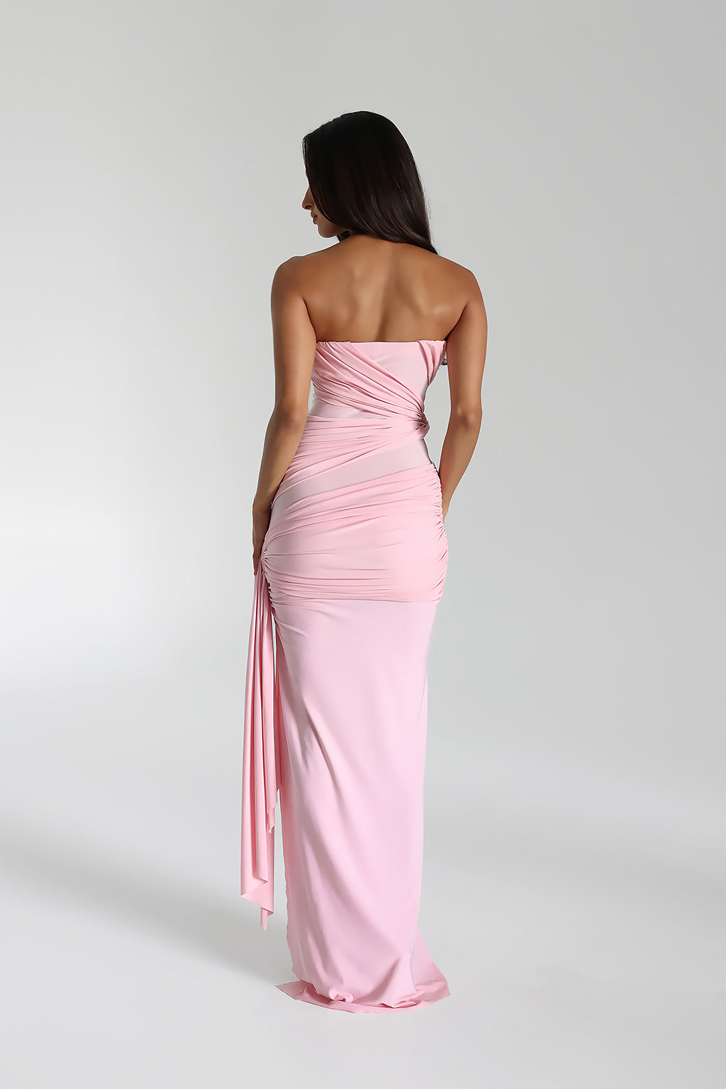 Women's Strapless Maxi Dress - Sleeveless Floor-Length Sundress