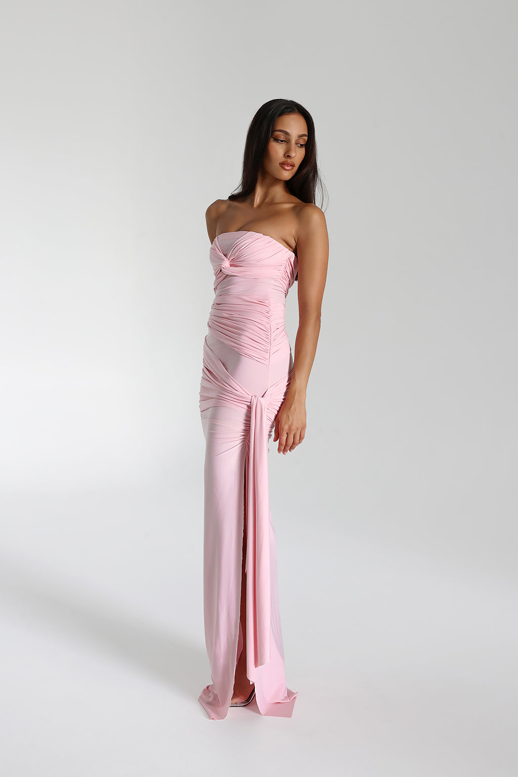 Women's Strapless Maxi Dress - Sleeveless Floor-Length Sundress