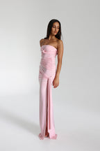 Women's Strapless Maxi Dress - Sleeveless Floor-Length Sundress