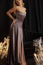 The Silky Satin Corset Maxi Dress