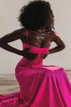The Silky Satin Corset Maxi Dress