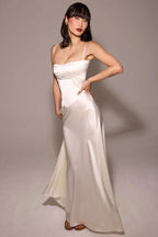 The Silky Satin Corset Maxi Dress