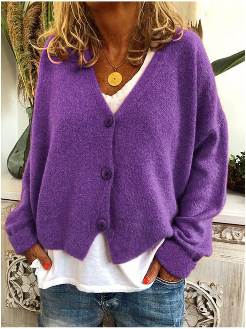Cosy V-Neck Soft Knitted Cardigan
