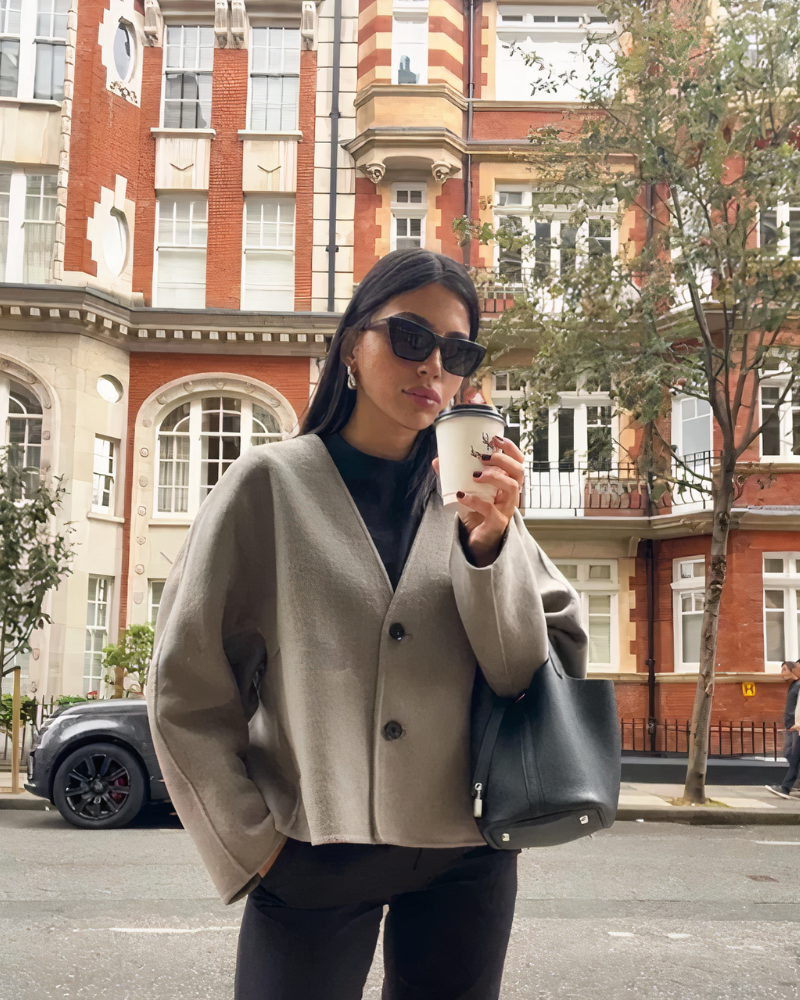 Elegant Warm V-Neck Winter Jacket