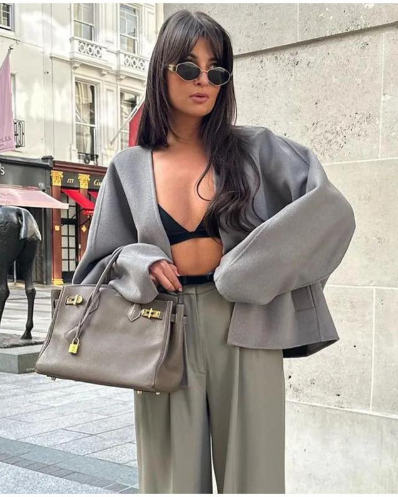 Elegant Warm V-Neck Winter Jacket
