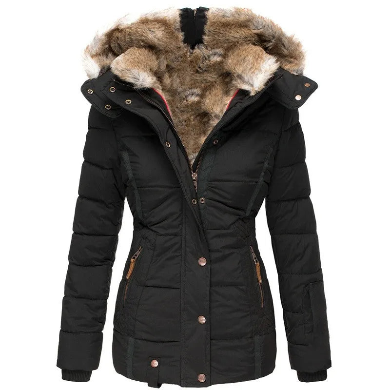 Warm Hooded Longline Winter Coat