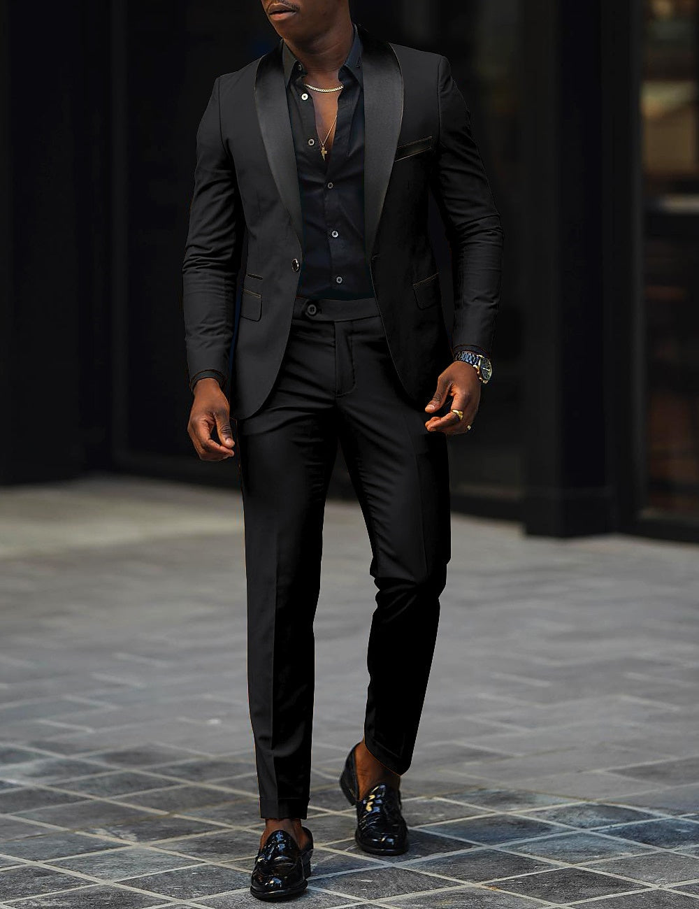 Notch Lapel Men’s Suit