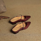 Women Genuine Leather Slip-On Mules