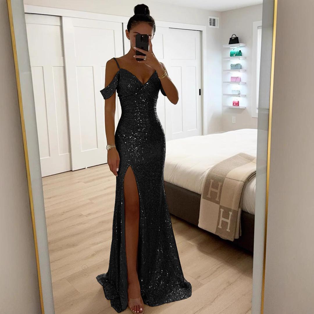 Maxi Evening Dress Women’s Shimmering Gown
