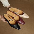 Women Genuine Leather Slip-On Mules