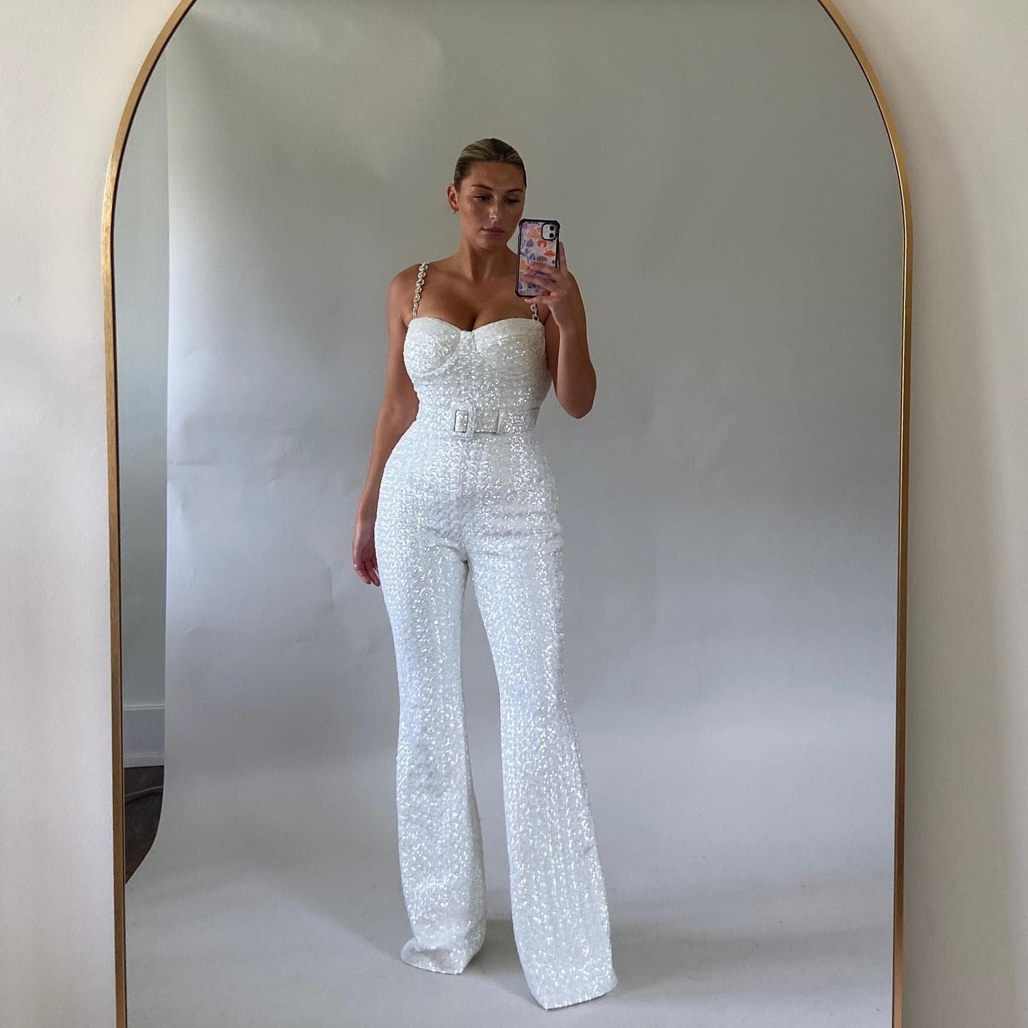 Women's Wide-Leg Jumpsuit - Satin Sleeveless Evening Romper