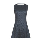 Women’s Polka Dot Mini Dress with Sleeveless Cut and Fitted Waist