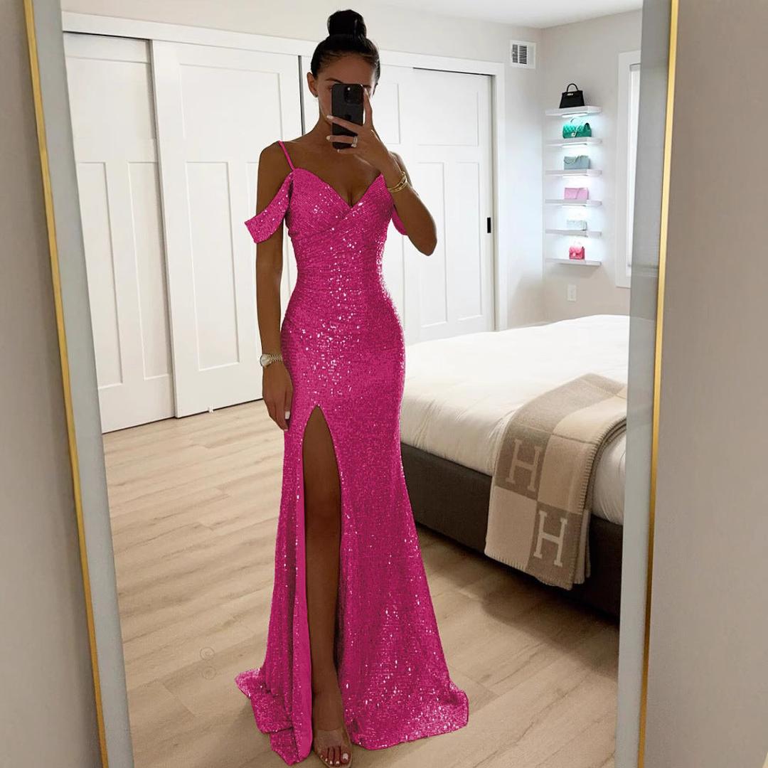 Maxi Evening Dress Women’s Shimmering Gown
