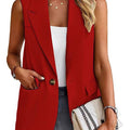 Sleeveless Blazer Vest Tailored Women's Waistcoat