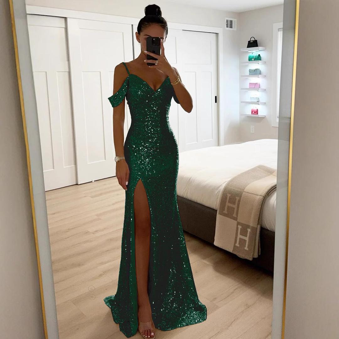 Maxi Evening Dress Women’s Shimmering Gown