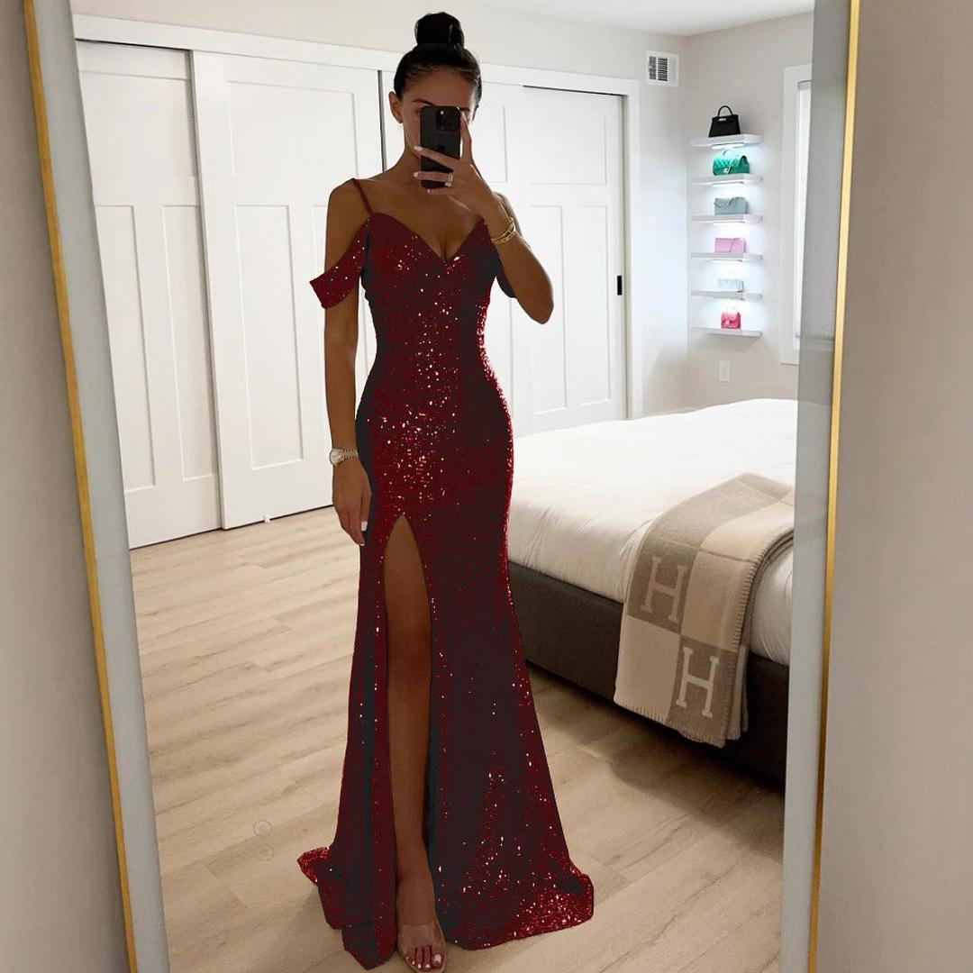 Maxi Evening Dress Women’s Shimmering Gown