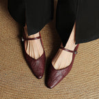 Women Genuine Leather Slip-On Mules