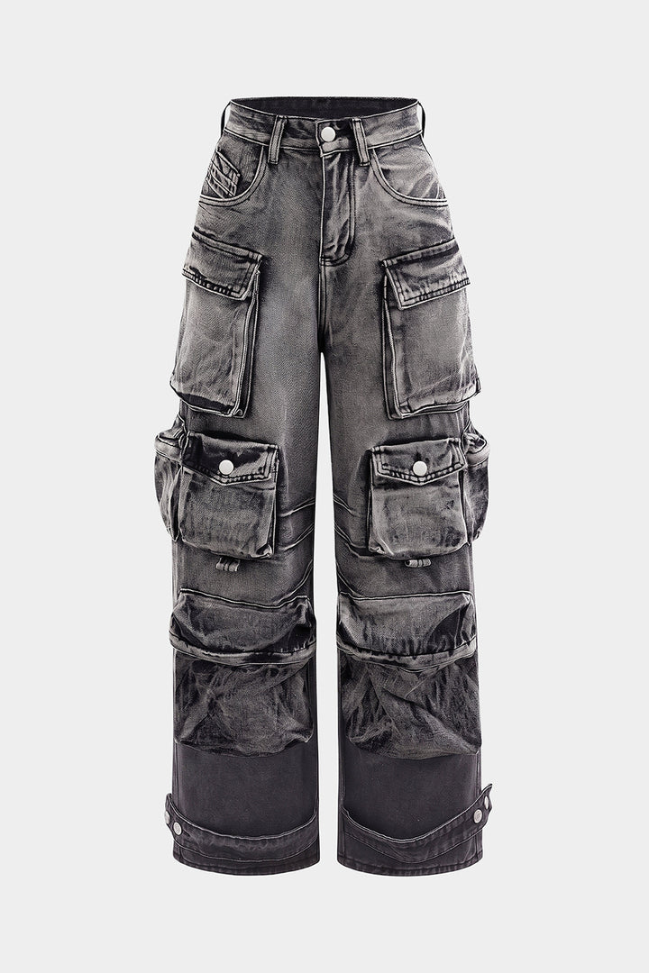 Ombre Denim Cargo Jeans