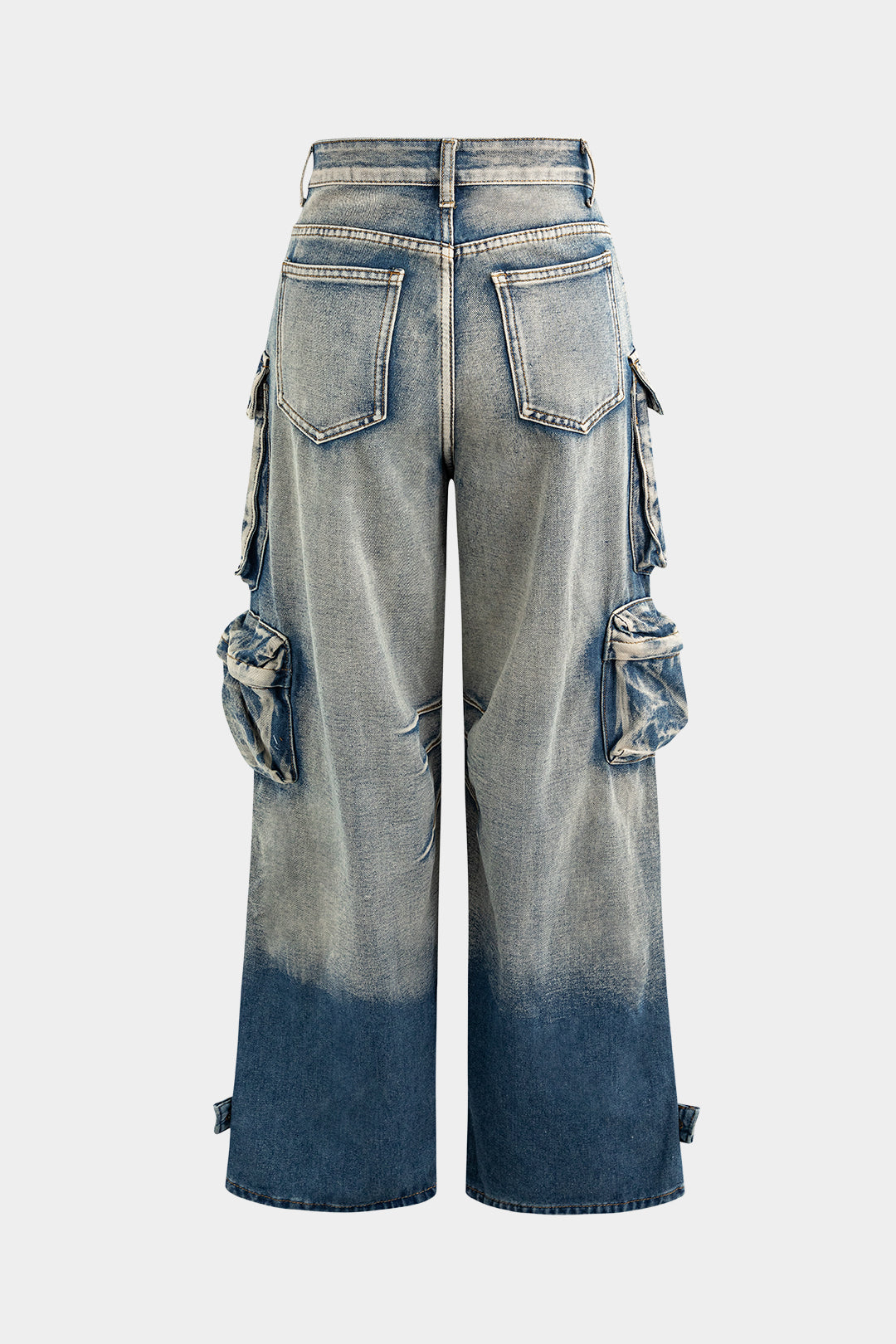 Ombre Denim Cargo Jeans