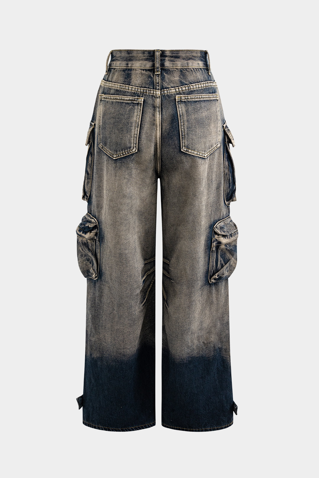 Ombre Denim Cargo Jeans