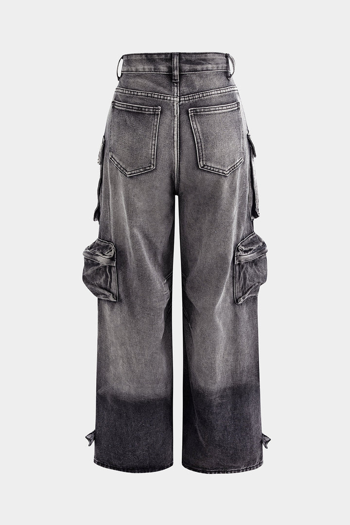 Ombre Denim Cargo Jeans