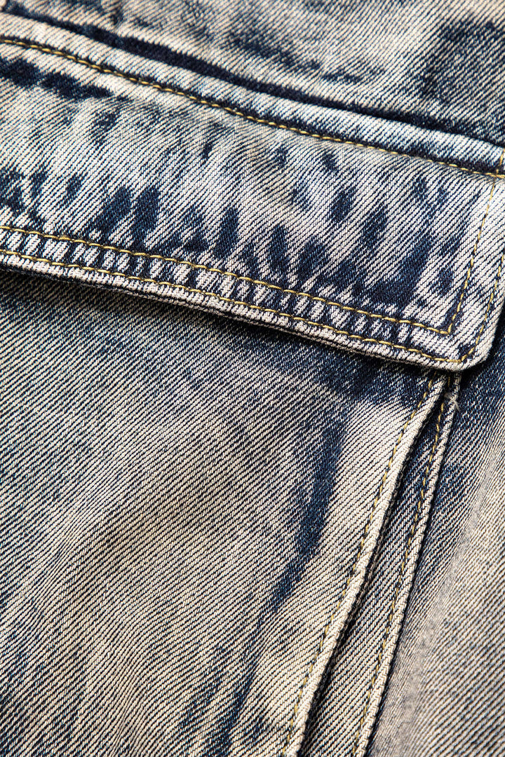 Ombre Denim Cargo Jeans