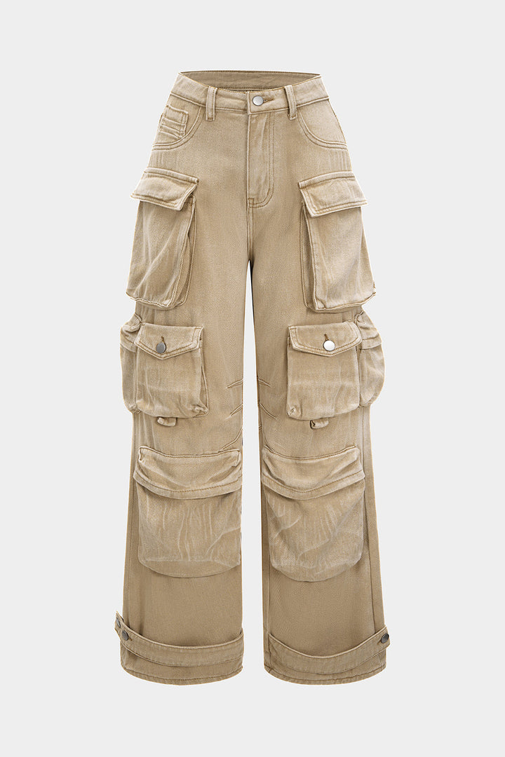 Ombre Denim Cargo Jeans