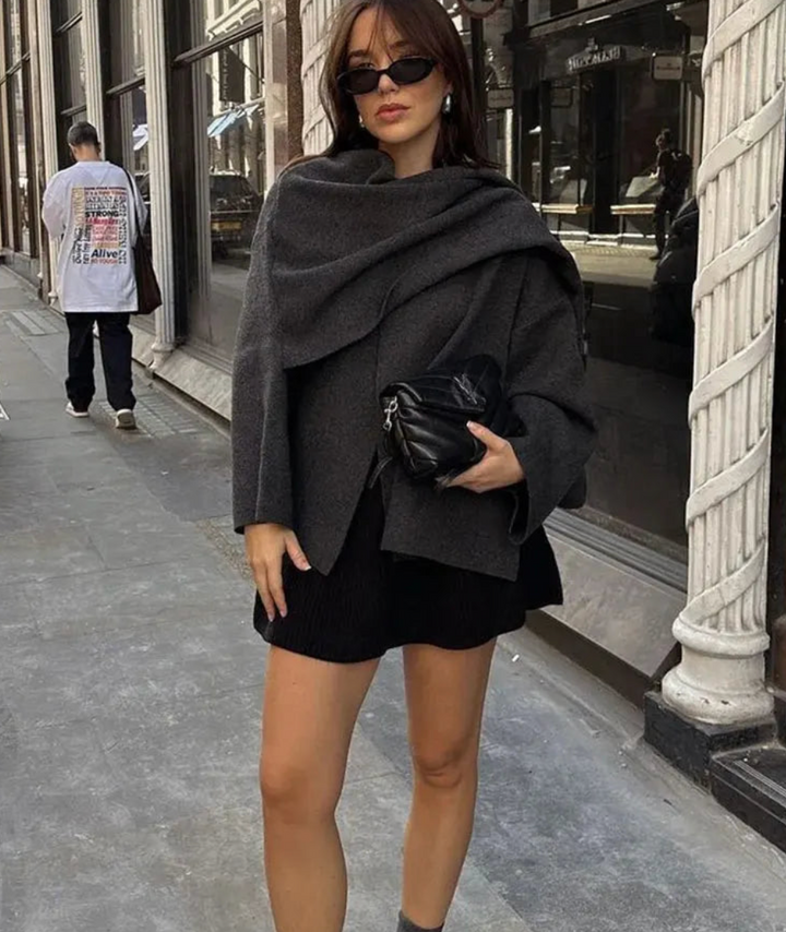 Oversized Scarf Detail Women&