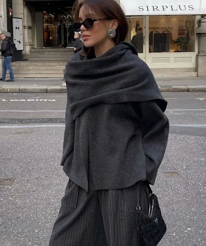 Oversized Scarf Detail Women&