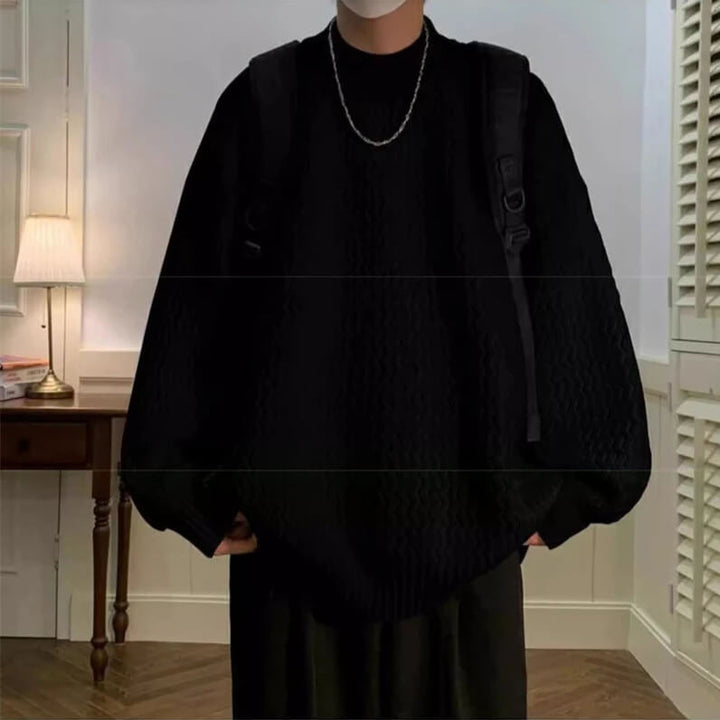 Oversized Wavy Knit Sweater