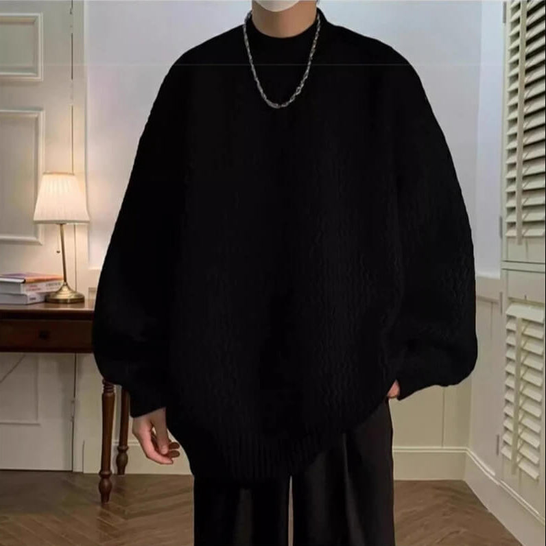Oversized Wavy Knit Sweater