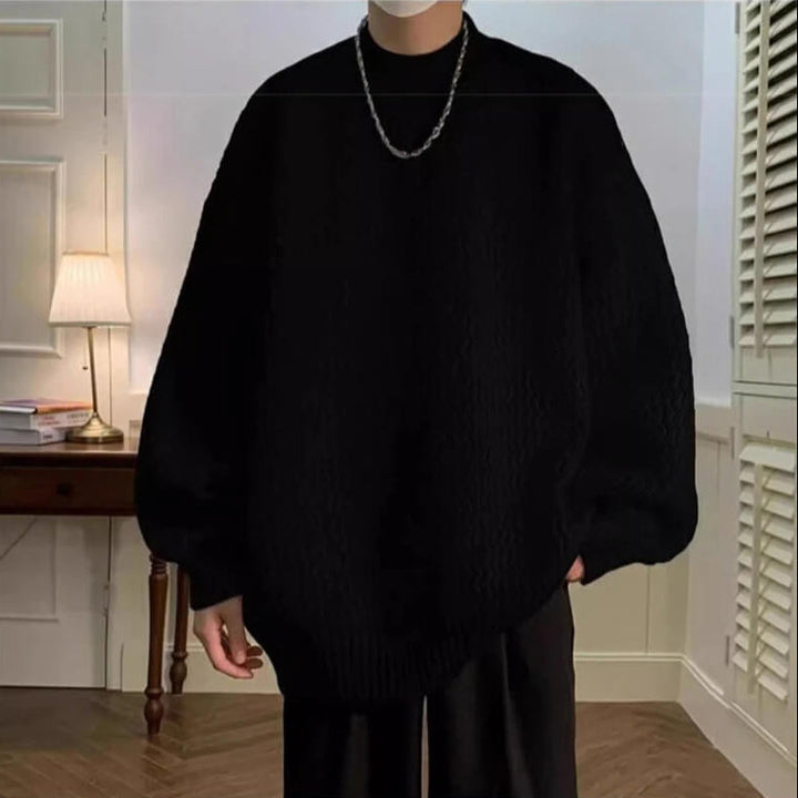 Oversized Wavy Knit Sweater