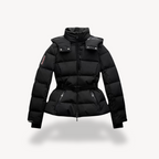 Short Quilted Belted Collared Jacket