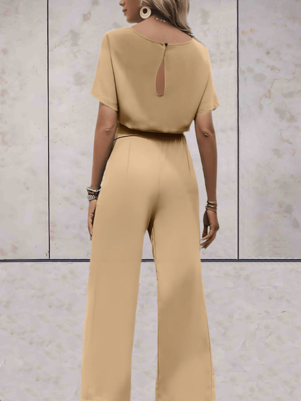Sleeveless Women's Jumpsuit – Wide-Leg One-Piece