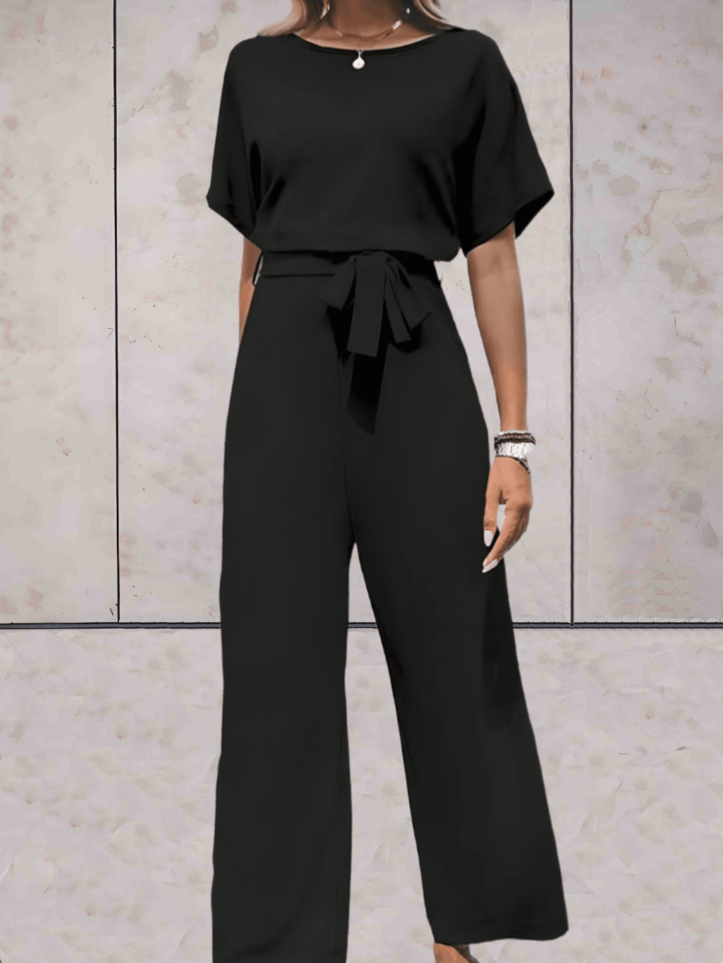 Sleeveless Women's Jumpsuit – Wide-Leg One-Piece