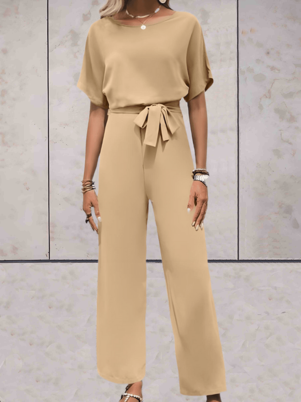 Sleeveless Women's Jumpsuit – Wide-Leg One-Piece