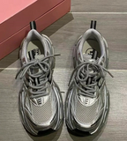 Sporty Sneakers with Mesh and Shock-Absorbing Sole
