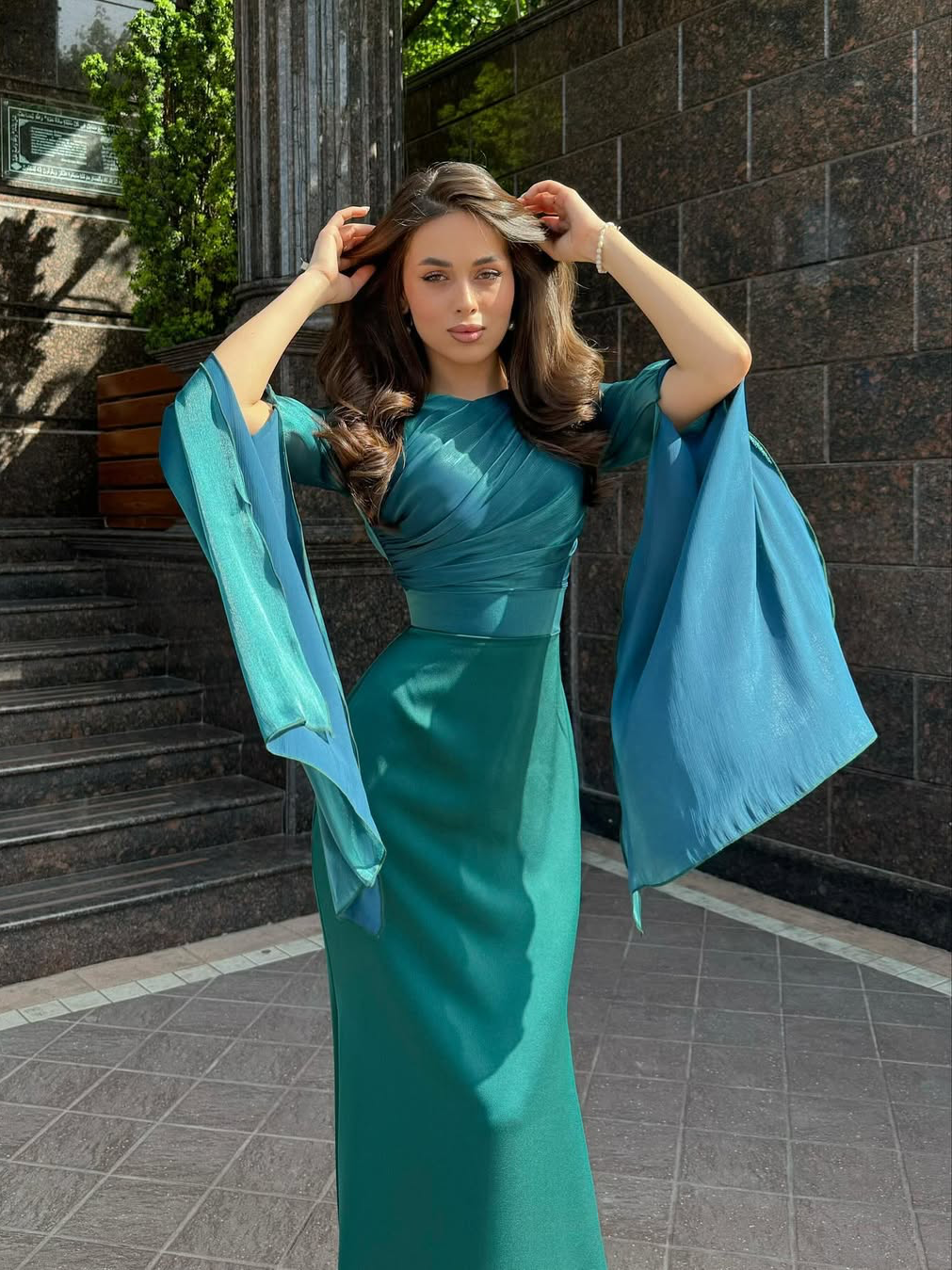 Pleated Maxi Dress