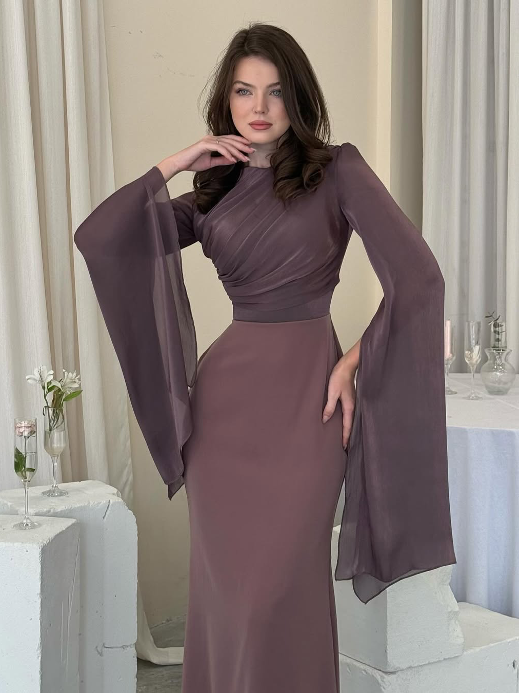 Pleated Maxi Dress