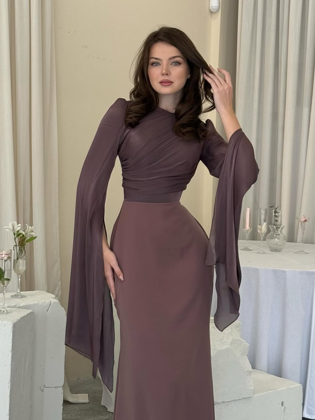 Pleated Maxi Dress