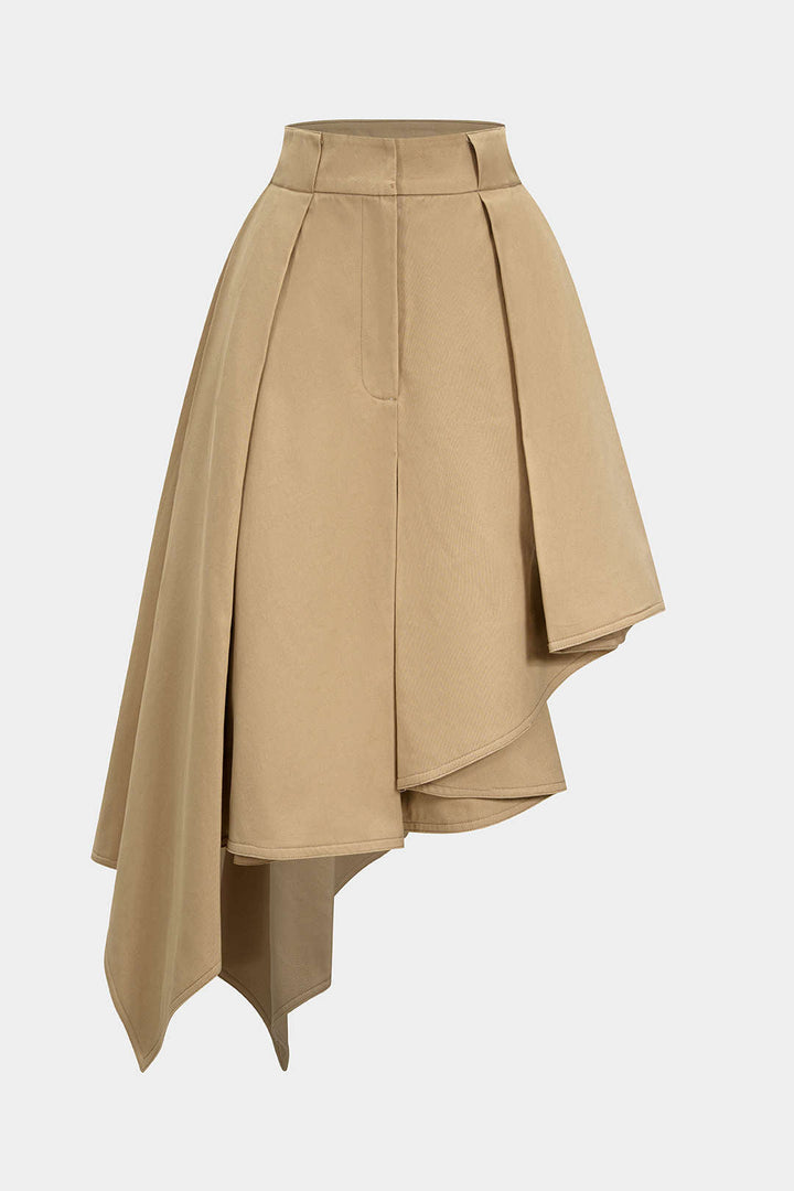 Pleated Skirt Cotton Office Style
