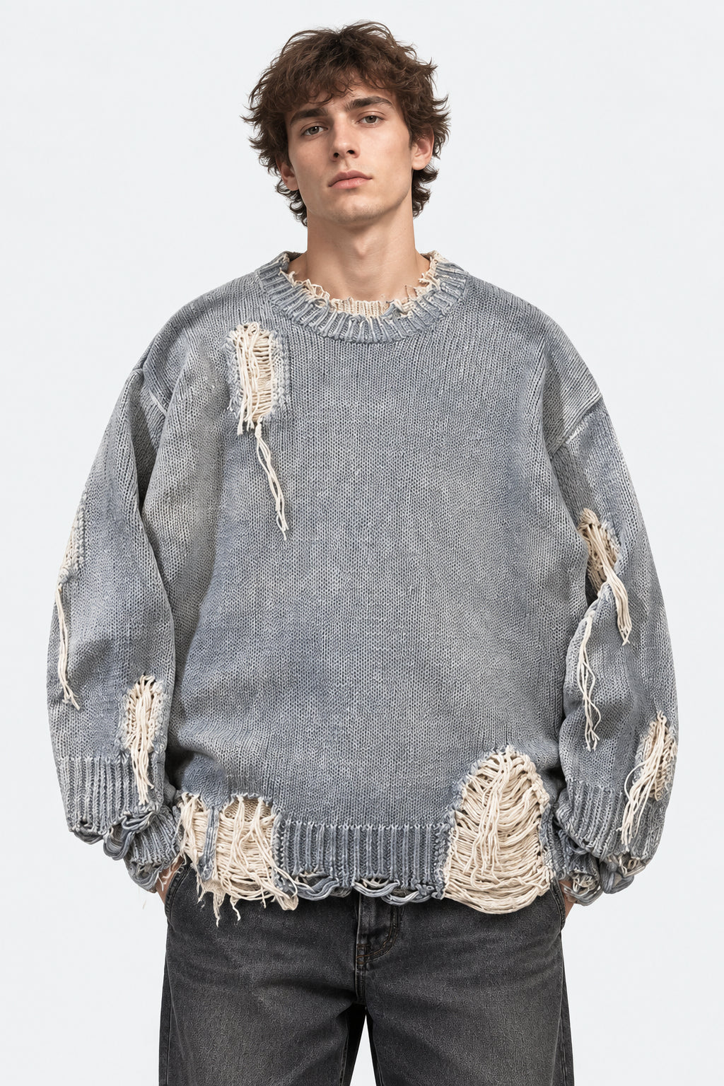 Polyester Acrylic Grunge Sweater