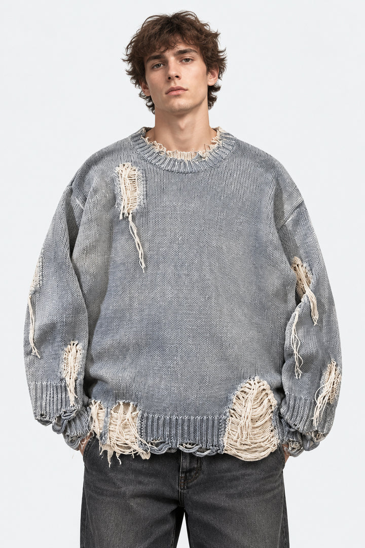 Polyester Acrylic Grunge Sweater