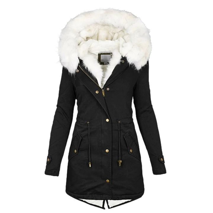 Long Hooded Drawstring Winter Parka